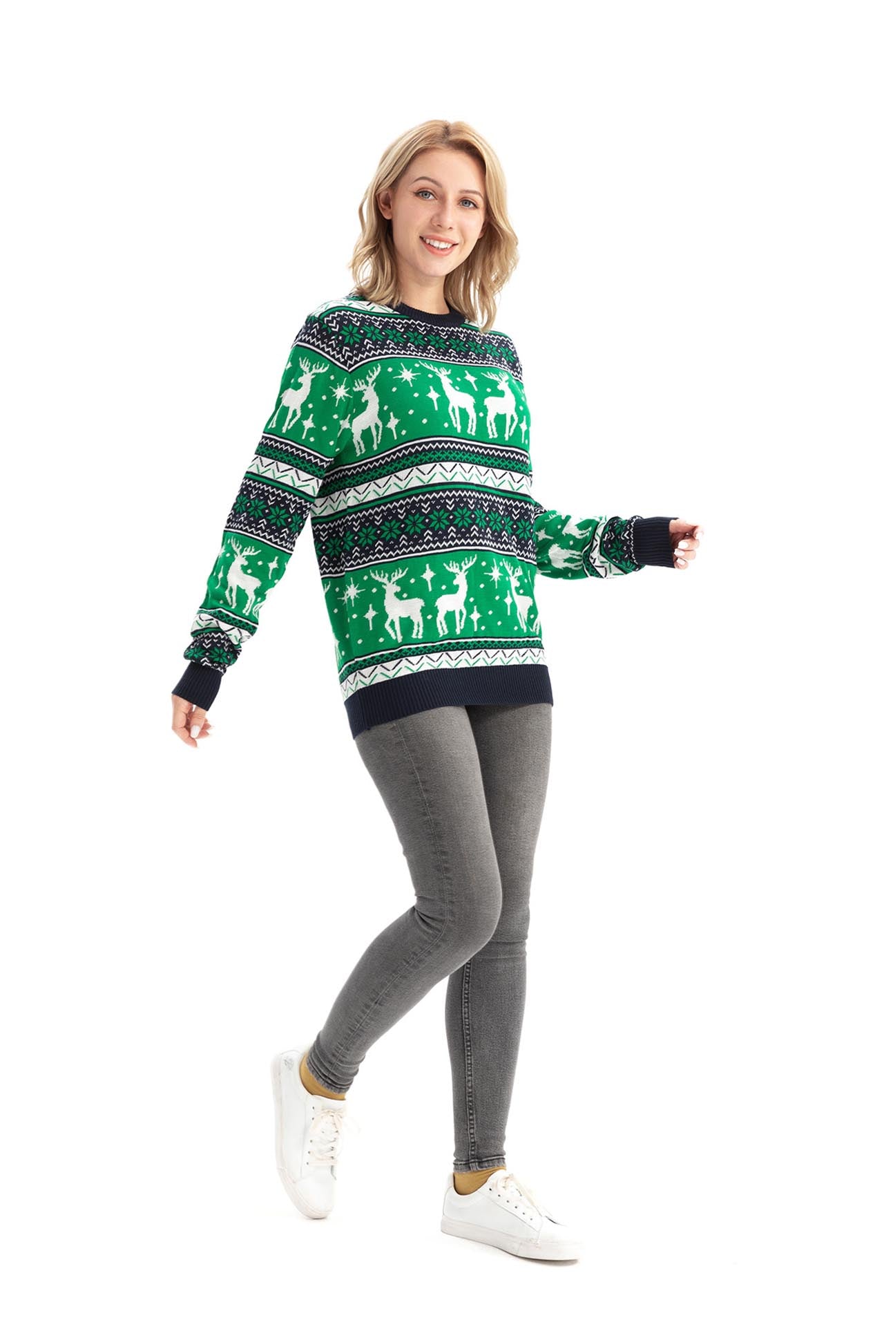 Reindeer on Repeat Green | Women