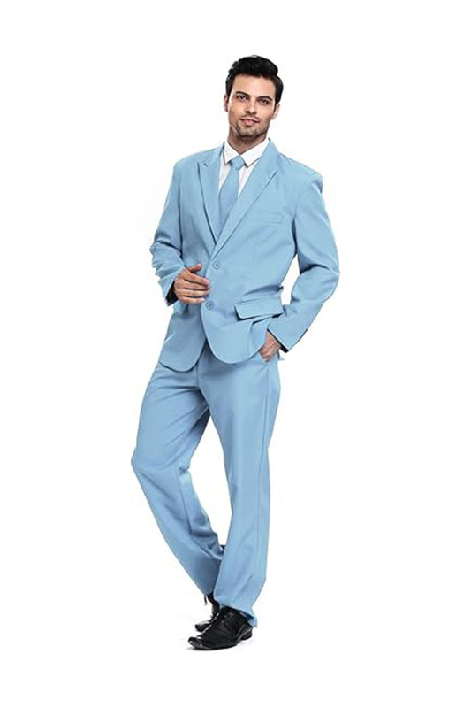 Men's Party Suit Solid Color | Light Blue