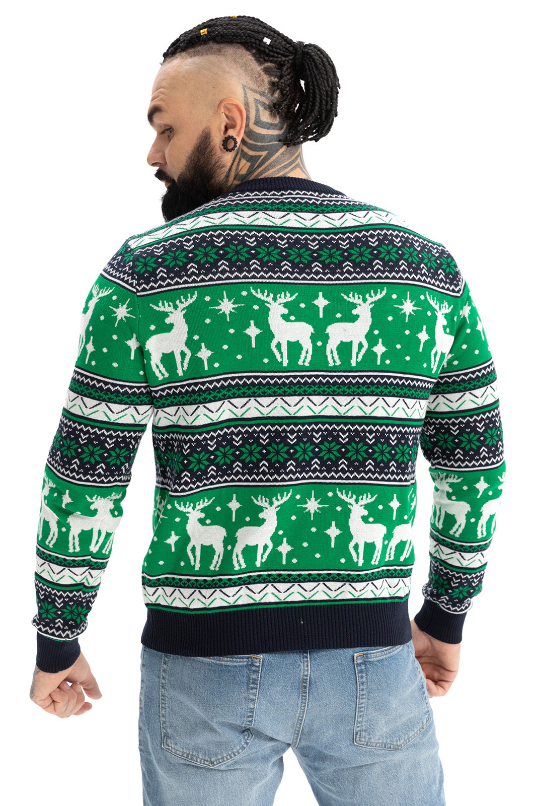 Reindeer on Repeat Green | Men